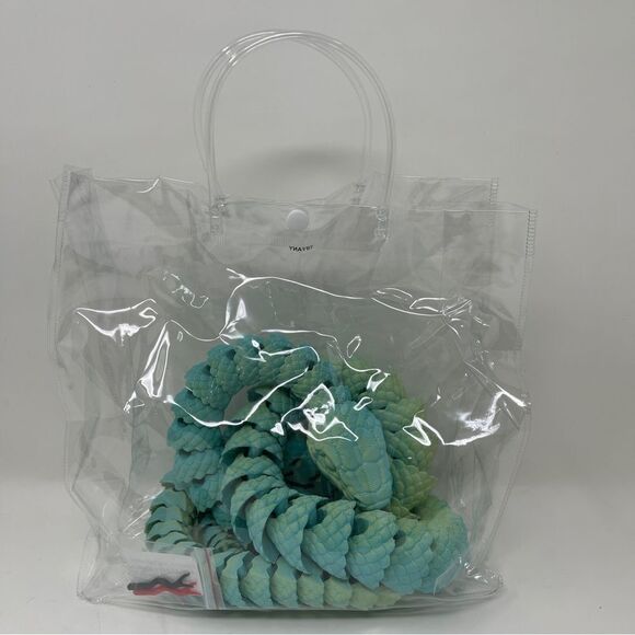 Articulating Snakes 3D Printed 5' Long (60") Teal/Yellow Color Décor Gift - Picture 6 of 7